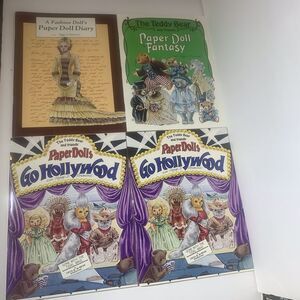 4 Vintage Paper Dolls In Full Color by Peggy Jo Rosamond New UNCUT 1984 19861988